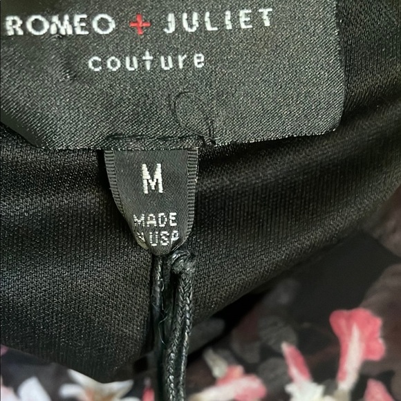 Romeo and Juliet Couture Womens Floral Print Draped Cascade Front Dress size M - Picture 8 of 11